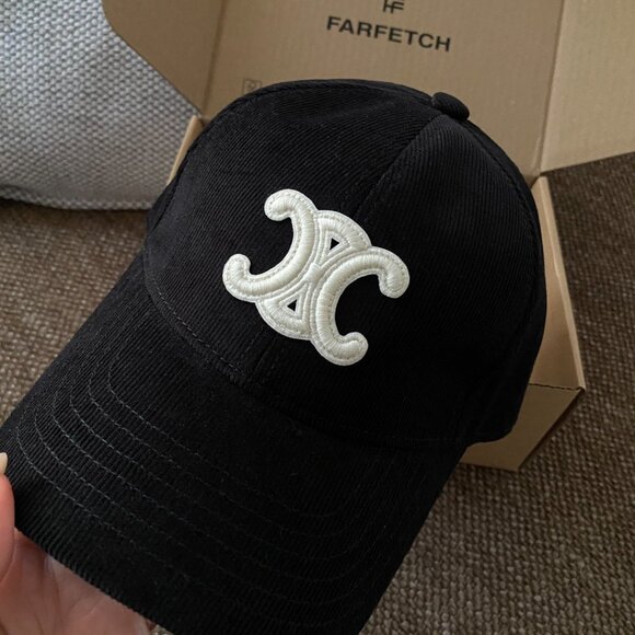 Celine Black Cotton Hats - Picture 9 of 9